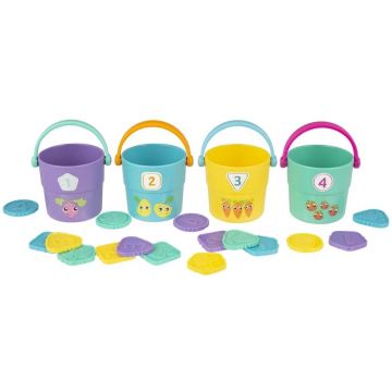 Jucarie activa pentru numararea si sortarea Playgro - Galeti cu jetoane