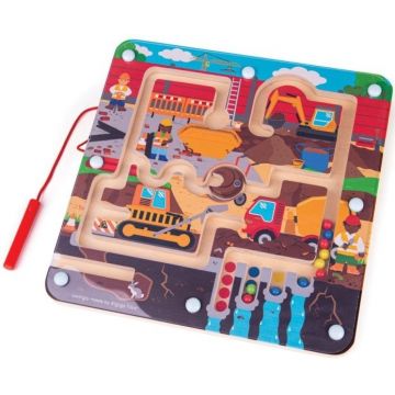 Labirint magnetic Bigjigs - Pe șantierul de construcții