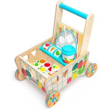Melissa & Doug Set din lemn - Sorter pentru cărucior de alimente