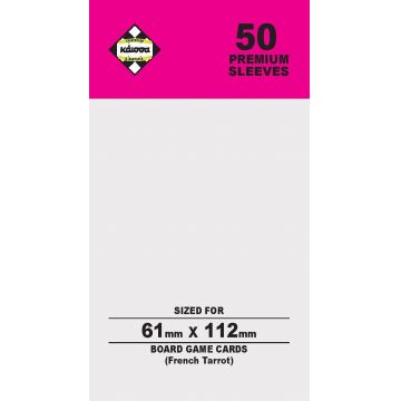 Protecții pentru cărți de joc Kaissa Premium Sleeves 61 x 112 mm (Tarot francez) - 50 buc.