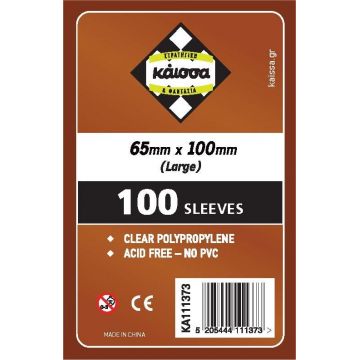 Protecții pentru cărți de joc Kaissa Sleeves 65 x 100 mm (Large) - 100 buc.