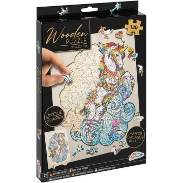 Puzzle 3D din lemn Grafix din 130 de piese - Unicorn