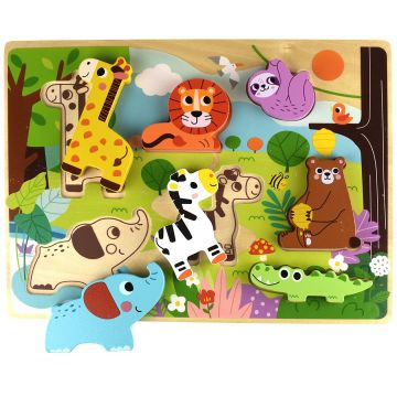 Puzzle 3D din lemn Jucărie Tooky - Animale sălbatice