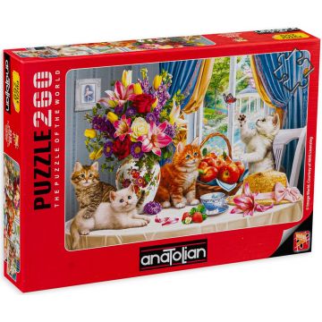 Puzzle Anatolian din 260 de piese - Pisicute pufoase