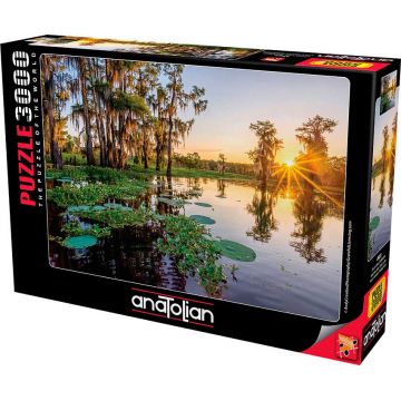 Puzzle Anatolian din 3000 de piese - Răsărit de soare peste Lacul Rațelor