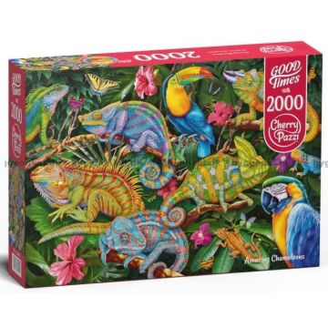 Puzzle Cherry Pazzi din 2000 de piese - Cameleonii