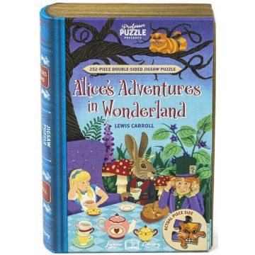 Puzzle cu două fețe Professor Puzzle din 252 de piese - Alice în Țara Minunilor