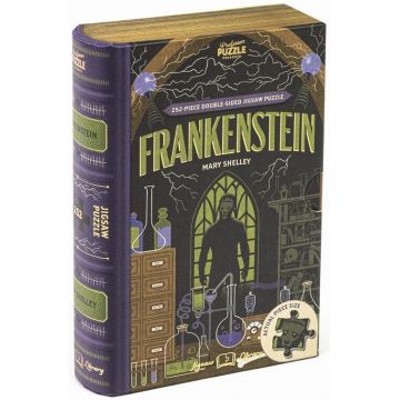 Puzzle cu două fețe Professor Puzzle din 252 de piese - Frankenstein