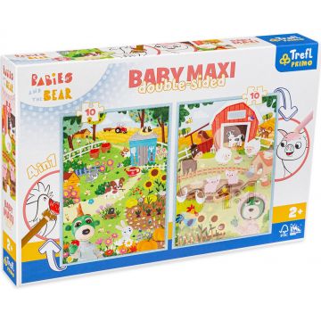 Puzzle cu două fețe Trefl din 2 x 10 de piese - Treflik