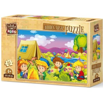 Puzzle din lemn Art Puzzle din 25 de piese - Timp de camping