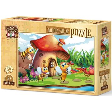 Puzzle din lemn Art Puzzle din 50 de piese - Albine în pădure