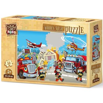 Puzzle din lemn Art Puzzle din 50 de piese - Pompieri eroi