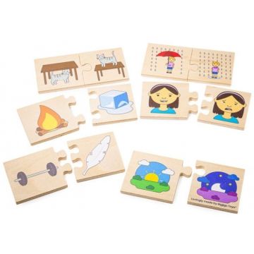 Puzzle din lemn Bigjigs - Opuse