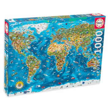 Puzzle Educa din 1000 de piese - Minunile lumii