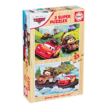 Puzzle Educa din 2 x 25 de piese - Mașini