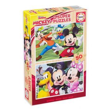 Puzzle Educa din 2 x 50 de piese - Mickey si prietenii