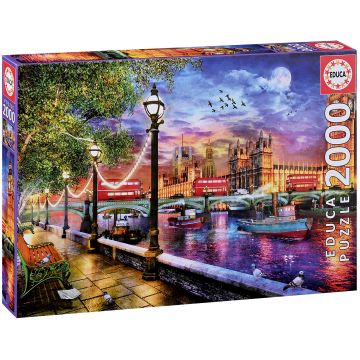 Puzzle Educa din 2000 de piese - Apus in Londra
