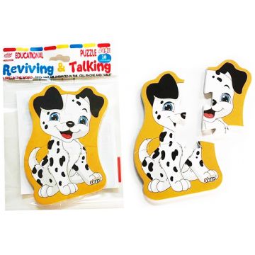 Puzzle educațional vorbitor Jagu - Câine, 4 piese