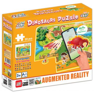 Puzzle educațional vorbitor Jagu - Dinozaur, 20 de piese