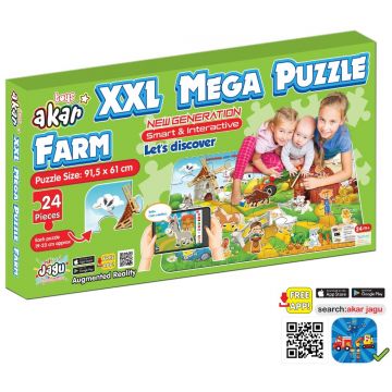 Puzzle educațional vorbitor Jagu - Ferma, 24 de piese
