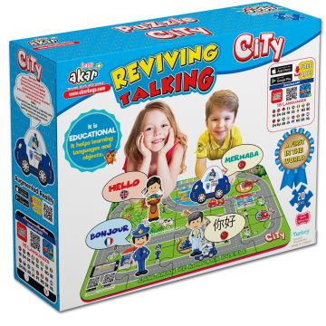 Puzzle educațional vorbitor Jagu - Oraș, 20 de piese