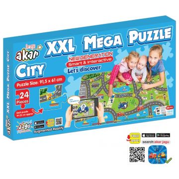 Puzzle educațional vorbitor Jagu - Oraș, 24 de piese