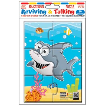 Puzzle educațional vorbitor Jagu - Rechin, 6 piese