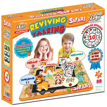 Puzzle educativ vorbitor Jagu - Safari, 20 de piese