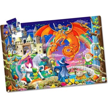 Puzzle fosforescent Eurekakids - Fantezie, 100 piese