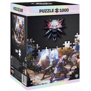 Puzzle Good Loot din 1000 de piese - Geralt din Rivia in lupta