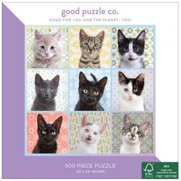 Puzzle Good Puzzle din 500 de piese - Portrete de pisici