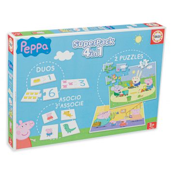 Puzzle și jocuri pentru copii Educa 4 în 1 - Peppa Pig