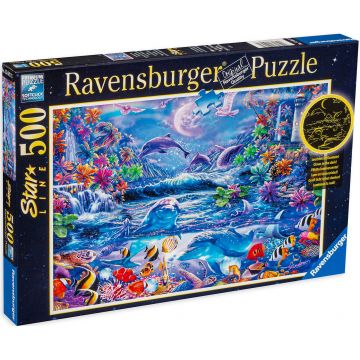 Puzzle luminos Ravensburger din 500 de piese - Magie lunară