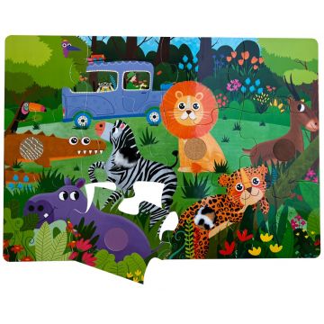 Puzzle Neobebek - DinoMini Feel and Touch, Safari