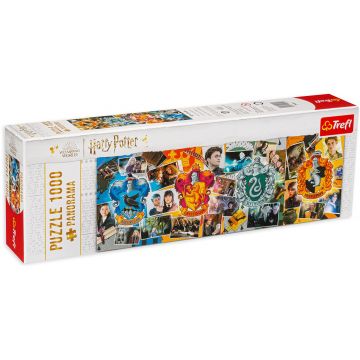 Puzzle panoramic Trefl din 1000 de piese - Harry Potter și Casele Hogwarts