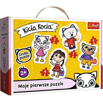 Puzzle pentru bebeluși Trefl 4 în 1 - Pisicuțe fericite