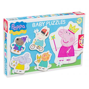 Puzzle pentru bebelusi Educa 5 in 1 - Peppa Pig si prietenii
