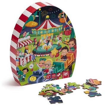 Puzzle pentru copii Eurekakids - Parcul de distractii, 100 piese