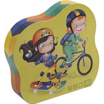 Puzzle progresiv pentru copii 4 in 1 Eurekakids -Ciclisti