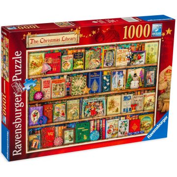 Puzzle Ravensburger din 1000 de piese - Biblioteca de Craciun