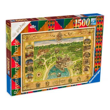 Puzzle Ravensburger din 1500 de piese - Harta Hogwarts