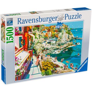 Puzzle Ravensburger din 1500 de piese - Romantism în Chinkue Terre
