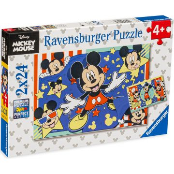Puzzle Ravensburger din 2 x 24 de piese - Mickey Mouse
