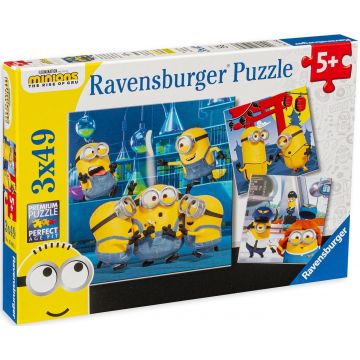 Puzzle Ravensburger din 3 x 49 de piese - Minionii