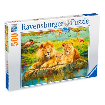Puzzle Ravensburger din 500 de piese - Lei in savana