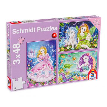 Puzzle Schmidt 3 in 1 - Printese colorate