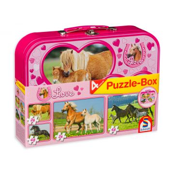 Puzzle Schmidt 4 în 1 - Cai
