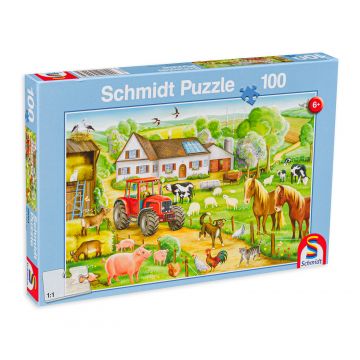 Puzzle Schmidt din 100 de piese - Aventuri la ferma