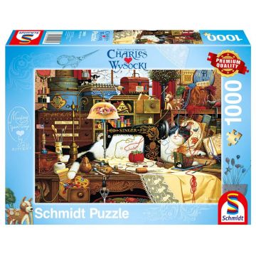 Puzzle Schmidt din 1000 de piese - Confortul pisicii
