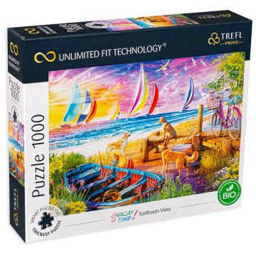 Puzzle Trefl din 1000 de piese - Pe lângă bărci